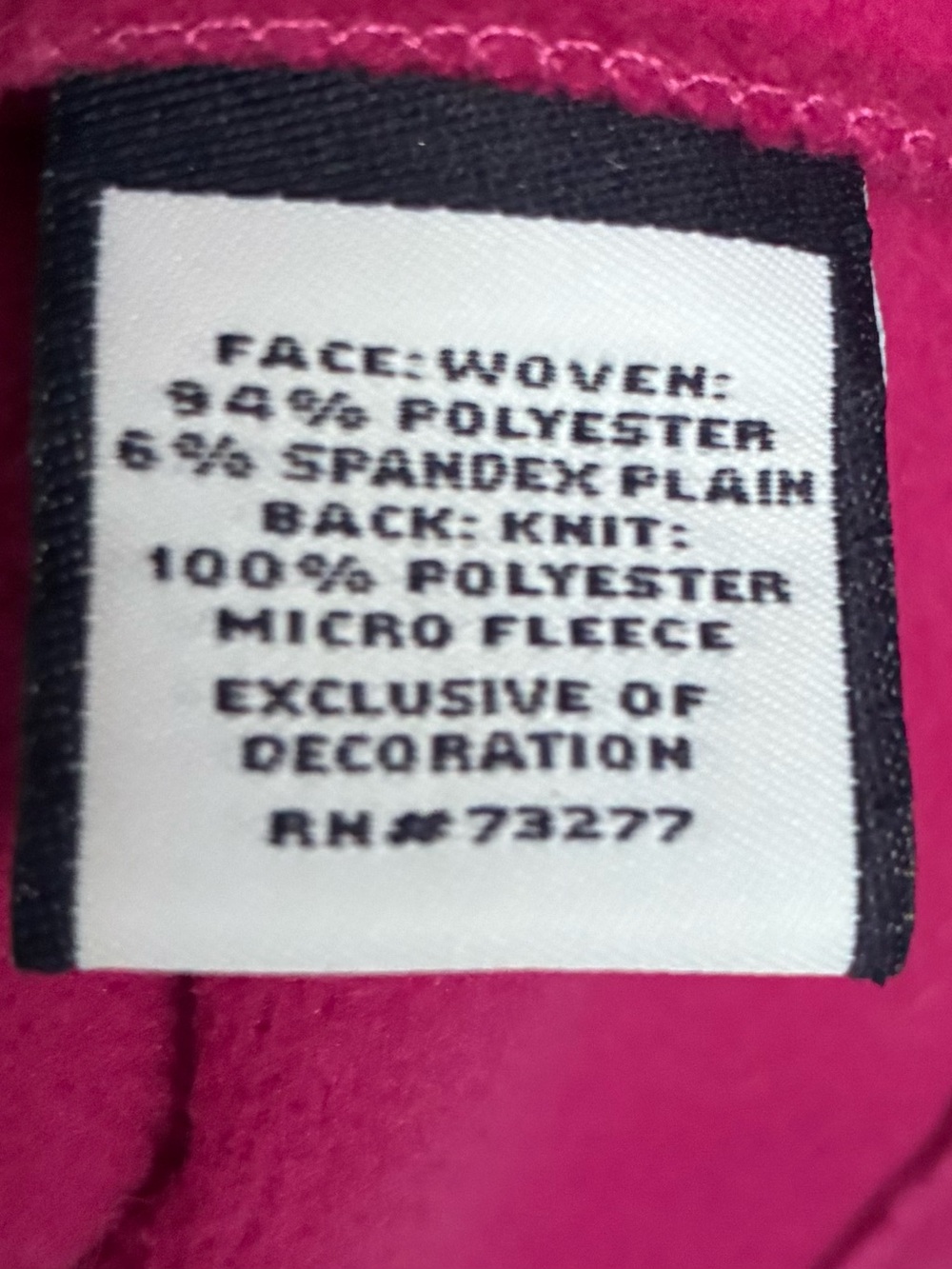 Fila Sport Hot Pink Fleece Lined Softshell Jacket Full Zip Women Size L - Picture 6 of 6
